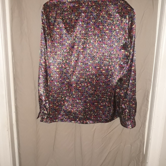 ILYSSA MAXX button down blouse size 10 A-13 - Picture 3 of 3